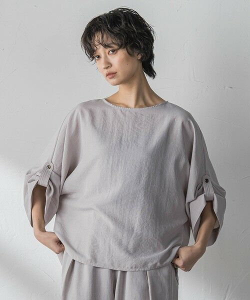 MAYSON GREY / メイソングレイ シャツ・ブラウス | 【一瞬で楽とキレイを叶える】タンブラーブッチャーロールアップブラウス≪セットアップ対応≫ | 詳細27