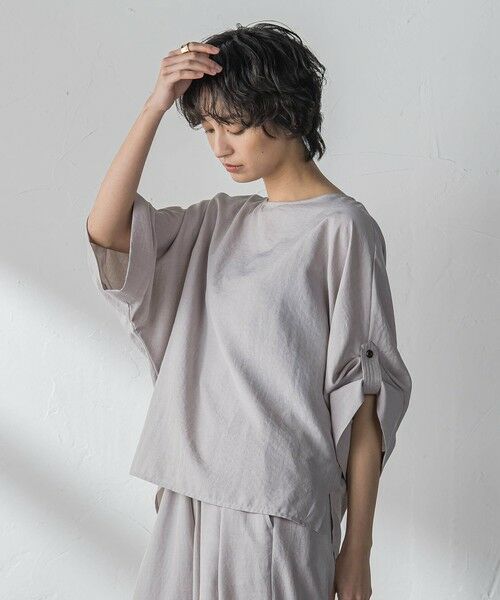 MAYSON GREY / メイソングレイ シャツ・ブラウス | 【一瞬で楽とキレイを叶える】タンブラーブッチャーロールアップブラウス≪セットアップ対応≫ | 詳細28