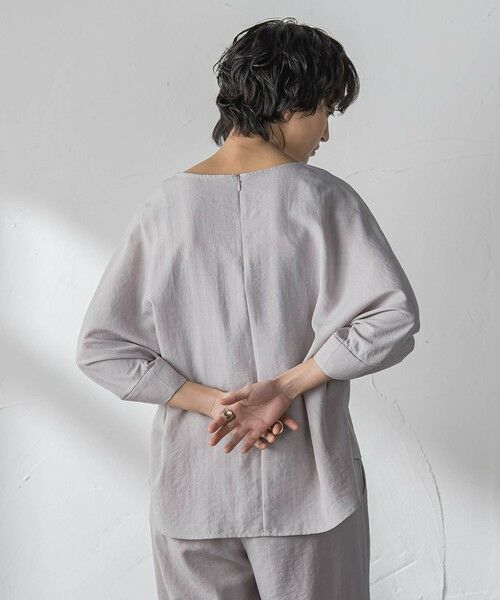 MAYSON GREY / メイソングレイ シャツ・ブラウス | 【一瞬で楽とキレイを叶える】タンブラーブッチャーロールアップブラウス≪セットアップ対応≫ | 詳細29