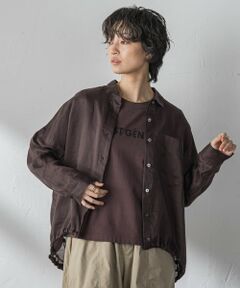 MAYSON GREY / メイソングレイ シャツ・ブラウス | ラスターラミーカルゼバックドロストヘムシャツ