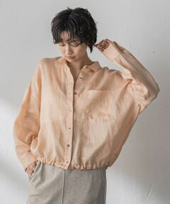 MAYSON GREY / メイソングレイ シャツ・ブラウス | ラスターラミーカルゼバックドロストヘムシャツ