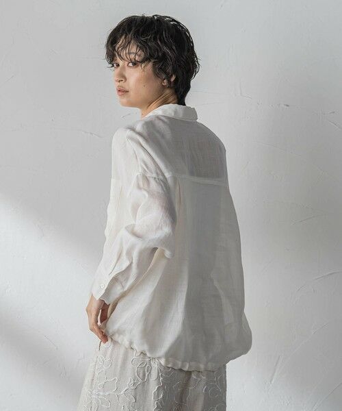 MAYSON GREY / メイソングレイ シャツ・ブラウス | ラスターラミーカルゼバックドロストヘムシャツ | 詳細3