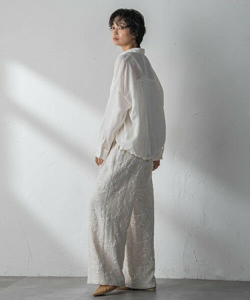 MAYSON GREY / メイソングレイ シャツ・ブラウス | ラスターラミーカルゼバックドロストヘムシャツ | 詳細5