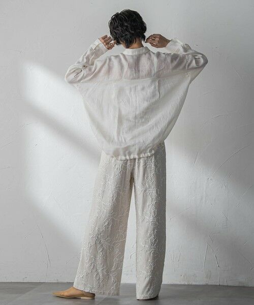 MAYSON GREY / メイソングレイ シャツ・ブラウス | ラスターラミーカルゼバックドロストヘムシャツ | 詳細6