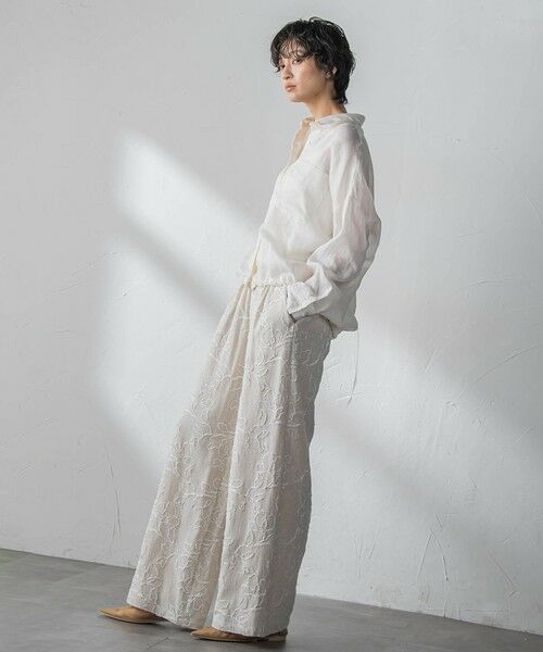 MAYSON GREY / メイソングレイ シャツ・ブラウス | ラスターラミーカルゼバックドロストヘムシャツ | 詳細7