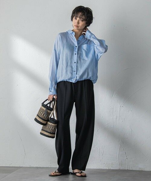 MAYSON GREY / メイソングレイ シャツ・ブラウス | ラスターラミーカルゼバックドロストヘムシャツ | 詳細12