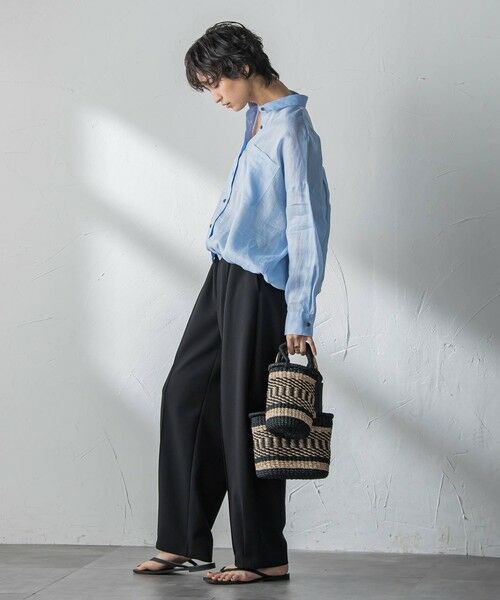 MAYSON GREY / メイソングレイ シャツ・ブラウス | ラスターラミーカルゼバックドロストヘムシャツ | 詳細14
