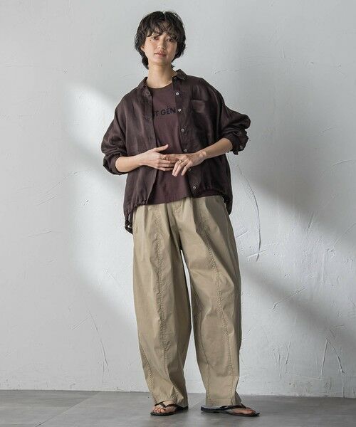 MAYSON GREY / メイソングレイ シャツ・ブラウス | ラスターラミーカルゼバックドロストヘムシャツ | 詳細18