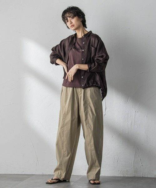 MAYSON GREY / メイソングレイ シャツ・ブラウス | ラスターラミーカルゼバックドロストヘムシャツ | 詳細20