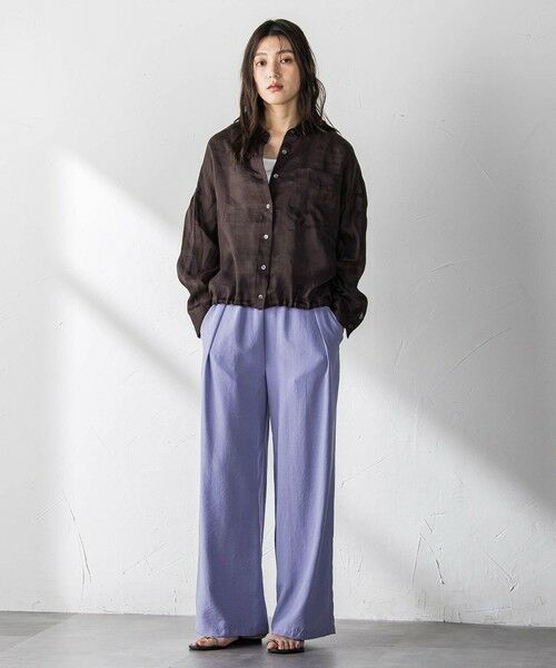 MAYSON GREY / メイソングレイ シャツ・ブラウス | ラスターラミーカルゼバックドロストヘムシャツ | 詳細24