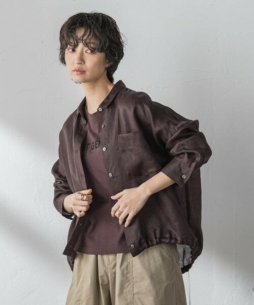 MAYSON GREY / メイソングレイ シャツ・ブラウス | ラスターラミーカルゼバックドロストヘムシャツ | 詳細16