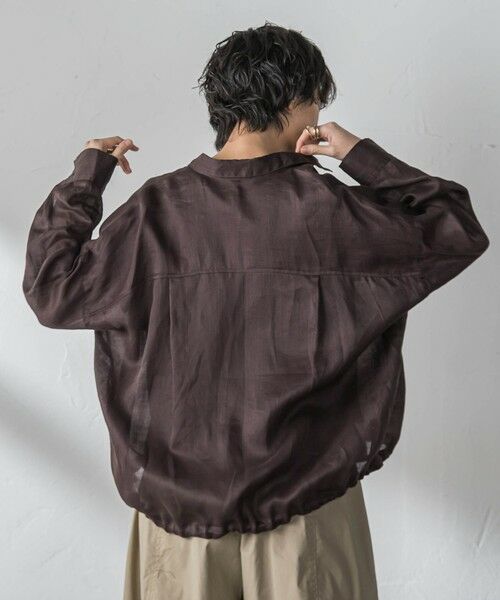 MAYSON GREY / メイソングレイ シャツ・ブラウス | ラスターラミーカルゼバックドロストヘムシャツ | 詳細17