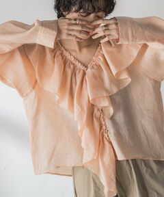 MAYSON GREY / メイソングレイ シャツ・ブラウス | ラスターラミーカルゼラッフルカラーブラウス