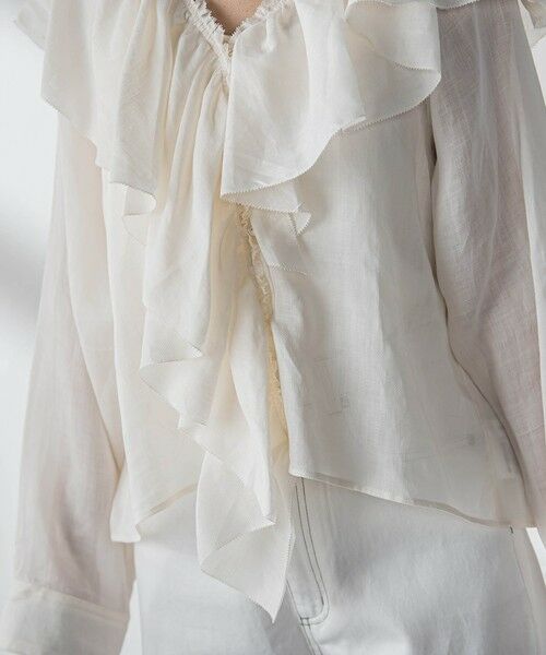 MAYSON GREY / メイソングレイ シャツ・ブラウス | ラスターラミーカルゼラッフルカラーブラウス | 詳細7