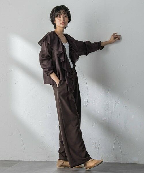 MAYSON GREY / メイソングレイ シャツ・ブラウス | ラスターラミーカルゼラッフルカラーブラウス | 詳細14