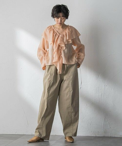 MAYSON GREY / メイソングレイ シャツ・ブラウス | ラスターラミーカルゼラッフルカラーブラウス | 詳細19