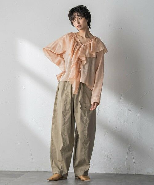 MAYSON GREY / メイソングレイ シャツ・ブラウス | ラスターラミーカルゼラッフルカラーブラウス | 詳細21