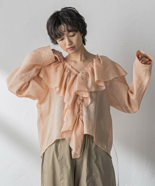 MAYSON GREY / メイソングレイ シャツ・ブラウス | ラスターラミーカルゼラッフルカラーブラウス | 詳細22