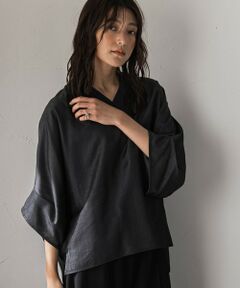 MAYSON GREY / メイソングレイ シャツ・ブラウス | シャンブレーワイドスリーブVネックブラウス