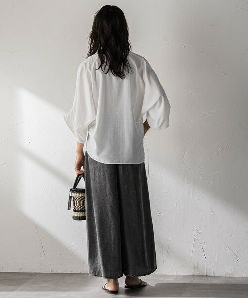 MAYSON GREY / メイソングレイ シャツ・ブラウス | シャンブレーワイドスリーブVネックブラウス | 詳細6