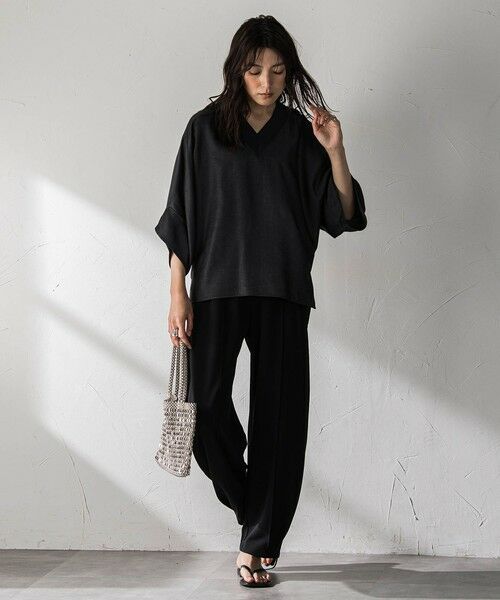 MAYSON GREY / メイソングレイ シャツ・ブラウス | シャンブレーワイドスリーブVネックブラウス | 詳細10