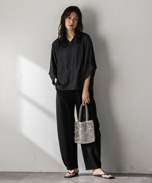 MAYSON GREY / メイソングレイ シャツ・ブラウス | シャンブレーワイドスリーブVネックブラウス | 詳細11