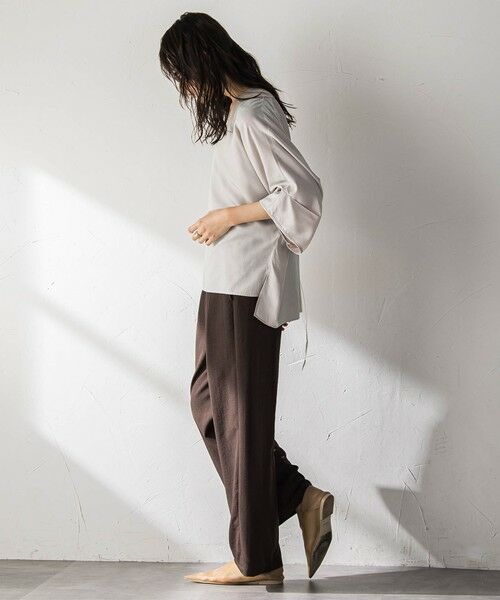 MAYSON GREY / メイソングレイ シャツ・ブラウス | シャンブレーワイドスリーブVネックブラウス | 詳細16