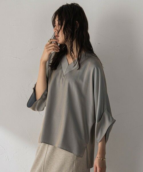 MAYSON GREY / メイソングレイ シャツ・ブラウス | シャンブレーワイドスリーブVネックブラウス | 詳細26