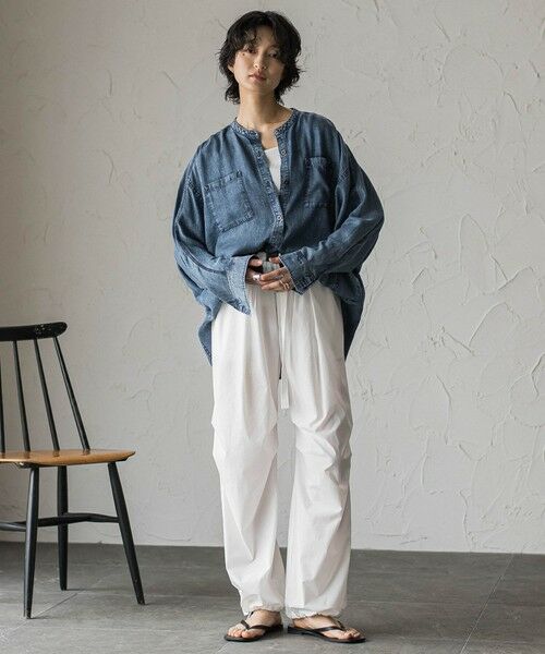 MAYSON GREY / メイソングレイ シャツ・ブラウス | ゆれるデニムドルマンシャツ | 詳細4