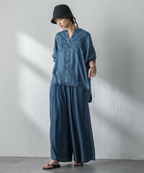 MAYSON GREY / メイソングレイ シャツ・ブラウス | ゆれるデニムドルマンシャツ | 詳細7