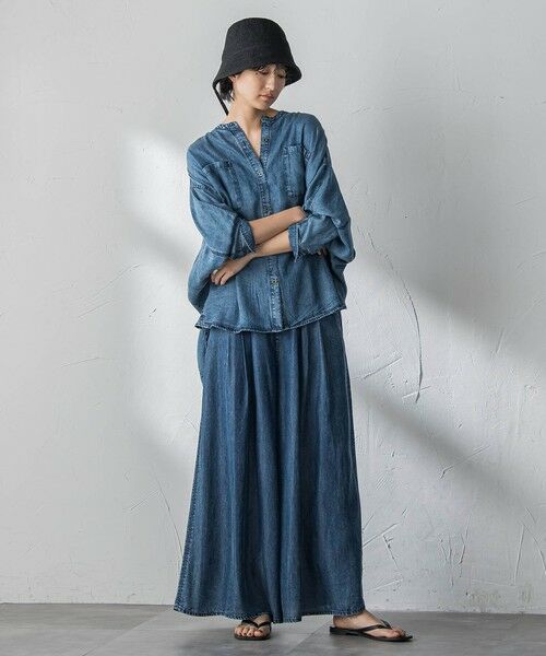 MAYSON GREY / メイソングレイ シャツ・ブラウス | ゆれるデニムドルマンシャツ | 詳細9