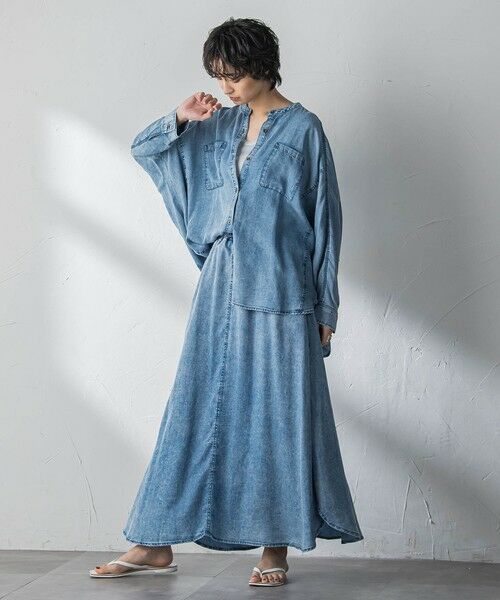 MAYSON GREY / メイソングレイ シャツ・ブラウス | ゆれるデニムドルマンシャツ | 詳細14