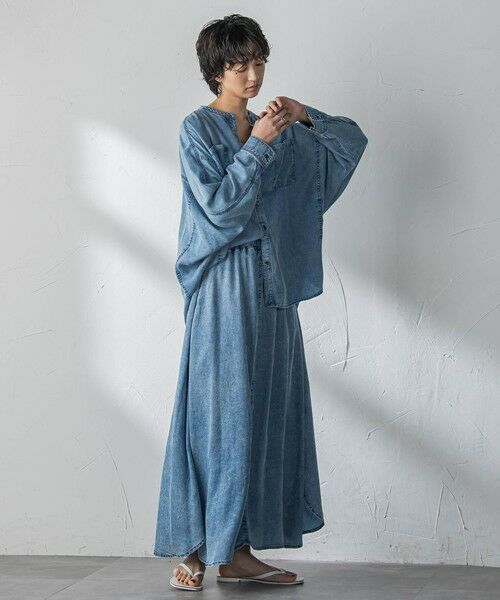 MAYSON GREY / メイソングレイ シャツ・ブラウス | ゆれるデニムドルマンシャツ | 詳細15