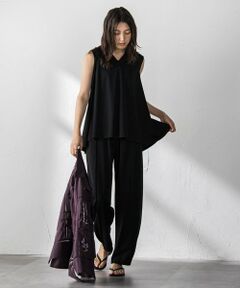 MAYSON GREY / メイソングレイ ロング・マキシ丈ワンピース | ノースリフレアプルオーバー+パンツセットアップ