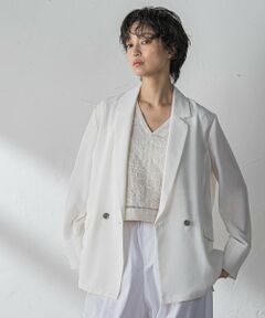 MAYSON GREY / メイソングレイ テーラードジャケット | ヴィンテージメッシュダブルブレストジャケット