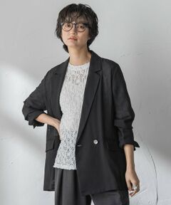 MAYSON GREY / メイソングレイ テーラードジャケット | ヴィンテージメッシュダブルブレストジャケット