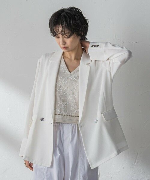 MAYSON GREY / メイソングレイ テーラードジャケット | ヴィンテージメッシュダブルブレストジャケット | 詳細1