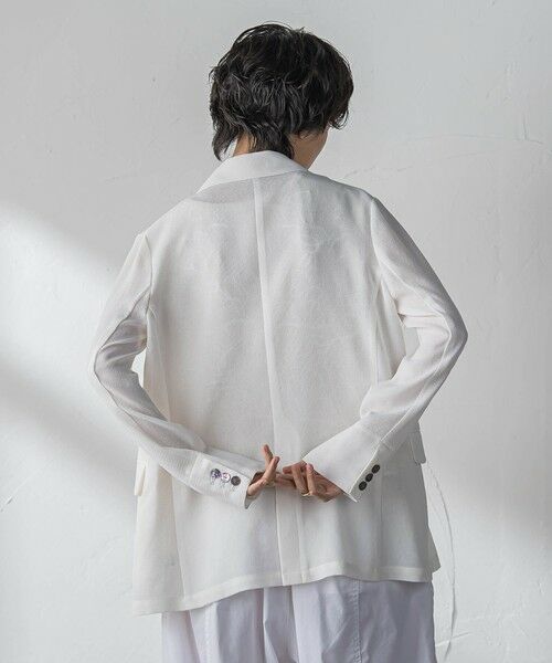 MAYSON GREY / メイソングレイ テーラードジャケット | ヴィンテージメッシュダブルブレストジャケット | 詳細3