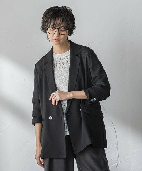 MAYSON GREY / メイソングレイ テーラードジャケット | ヴィンテージメッシュダブルブレストジャケット | 詳細8