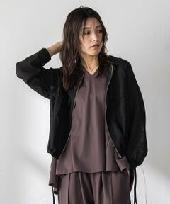 MAYSON GREY / メイソングレイ テーラードジャケット | メッシュジャガードノーカラーブルゾン