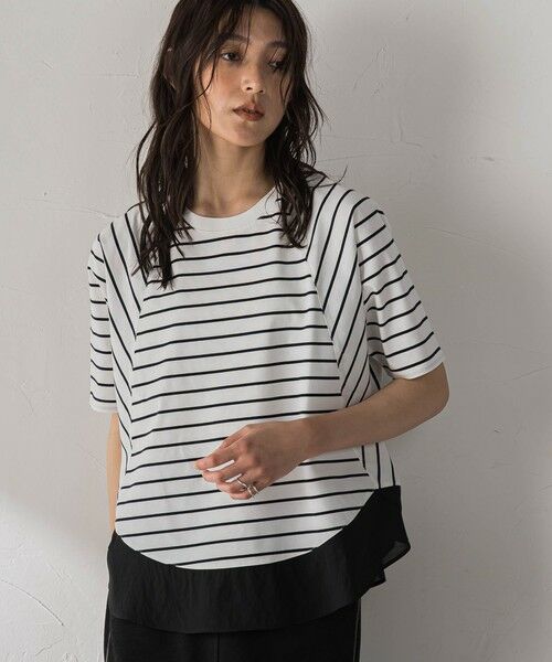 MAYSON GREY / メイソングレイ カットソー | ドライコットンラウンドヘムドルマンプルオーバー（ホワイト系その他）