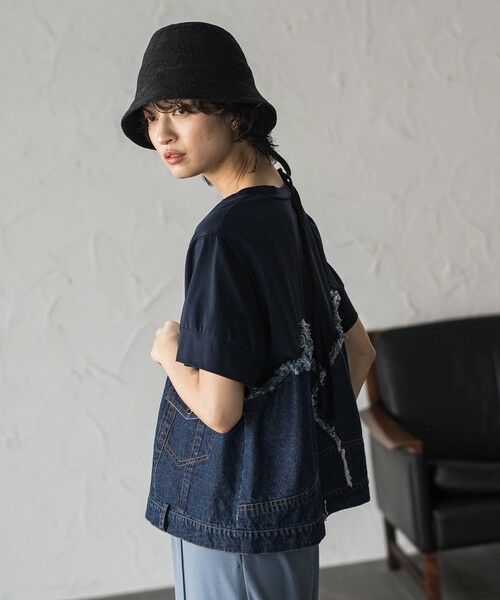 MAYSON GREY / メイソングレイ カットソー | デニムドッキングTシャツ | 詳細9