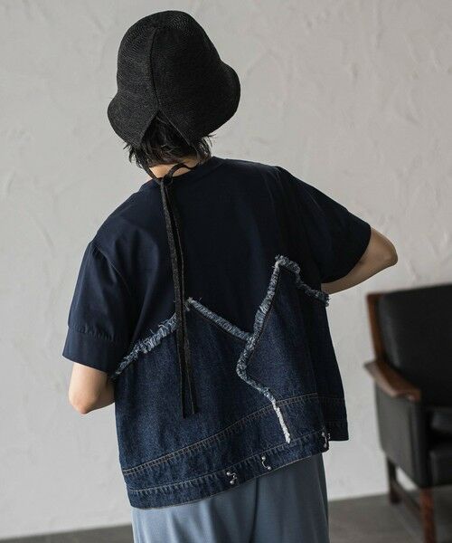 MAYSON GREY / メイソングレイ カットソー | デニムドッキングTシャツ | 詳細10