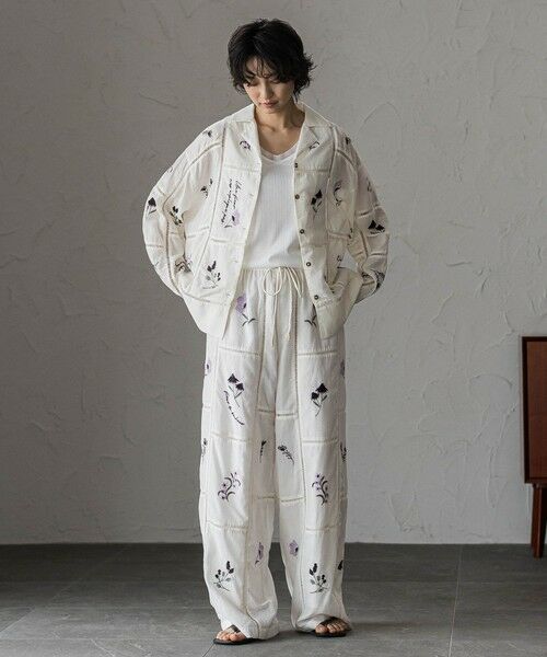 MAYSON GREY / メイソングレイ その他パンツ | 【40周年限定】パッチワーク刺繍イージーワイドパンツ | 詳細4