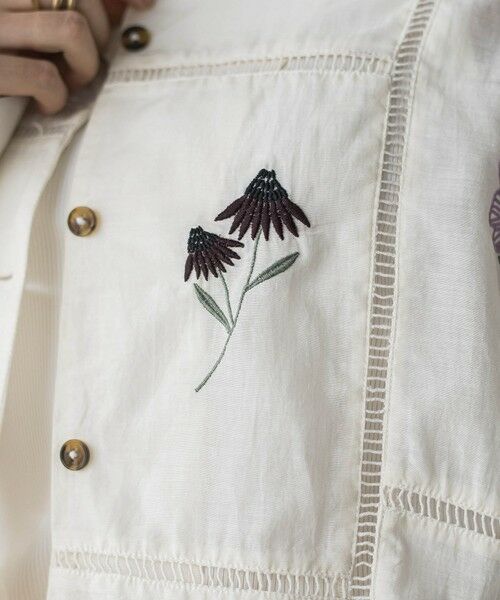 MAYSON GREY / メイソングレイ シャツ・ブラウス | 【40周年限定】パッチワーク刺繍オープンカラーシャツ | 詳細10
