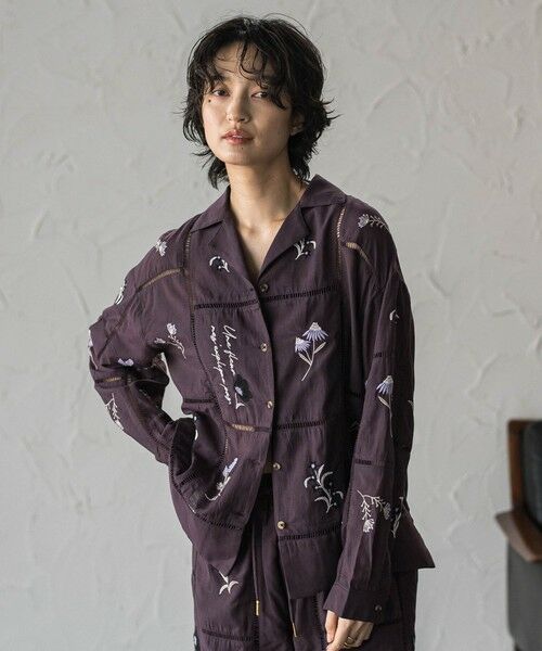 MAYSON GREY / メイソングレイ シャツ・ブラウス | 【40周年限定】パッチワーク刺繍オープンカラーシャツ | 詳細20