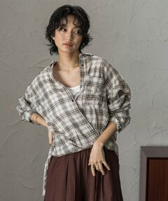 MAYSON GREY / メイソングレイ シャツ・ブラウス | シュリンクチェック2WAYカシュクールシャツ