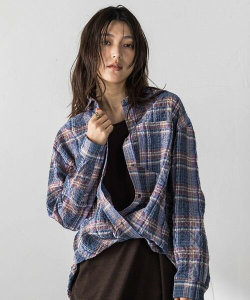 MAYSON GREY / メイソングレイ シャツ・ブラウス | シュリンクチェック2WAYカシュクールシャツ | 詳細1