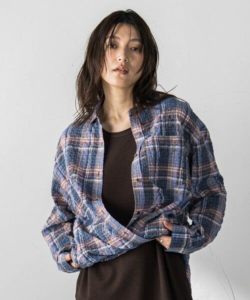 MAYSON GREY / メイソングレイ シャツ・ブラウス | シュリンクチェック2WAYカシュクールシャツ | 詳細2