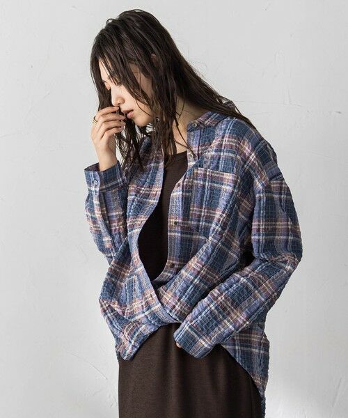 MAYSON GREY / メイソングレイ シャツ・ブラウス | シュリンクチェック2WAYカシュクールシャツ | 詳細3